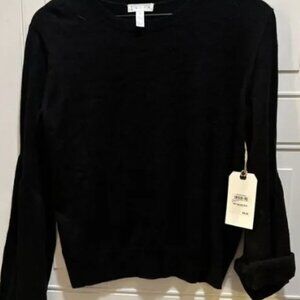 Leith Women Size Small‎ Black Bell Sleeve Sweater Lightweight All Season Classic